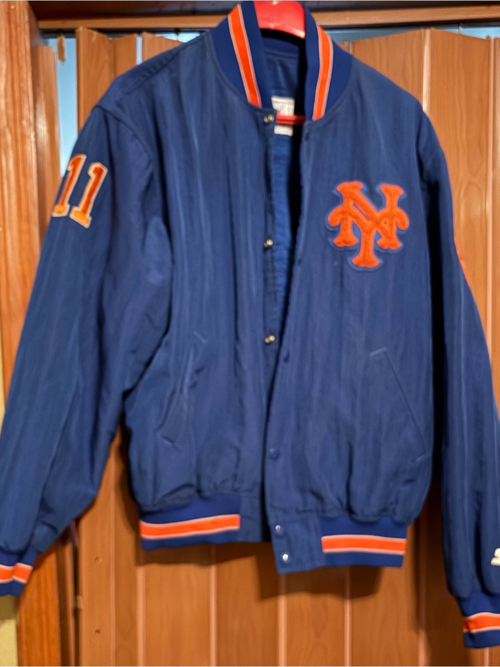 Vintage 90s New York Mets Starter Bomber Jacket Large Made In USA